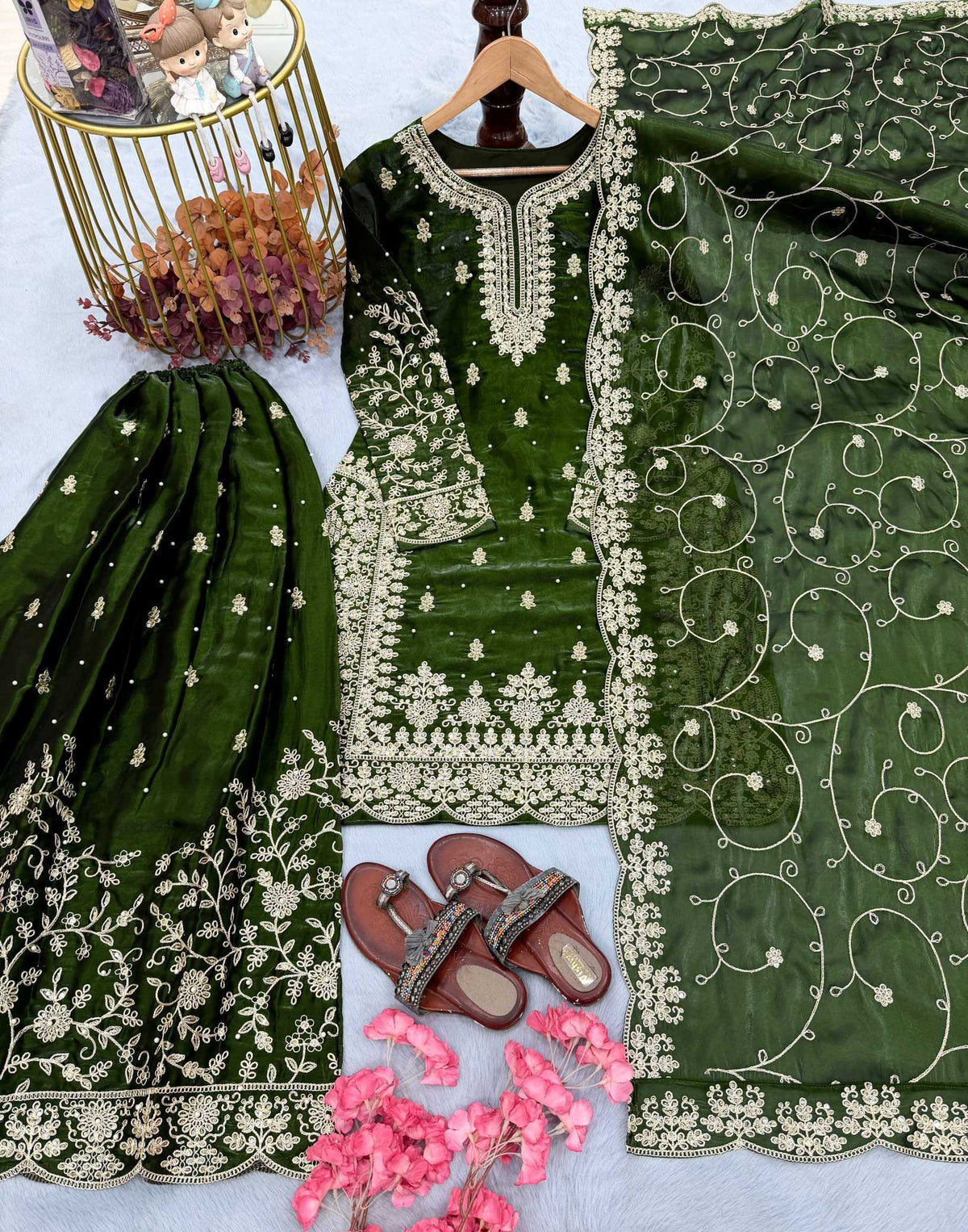 Pure Silk Embroidery Suit