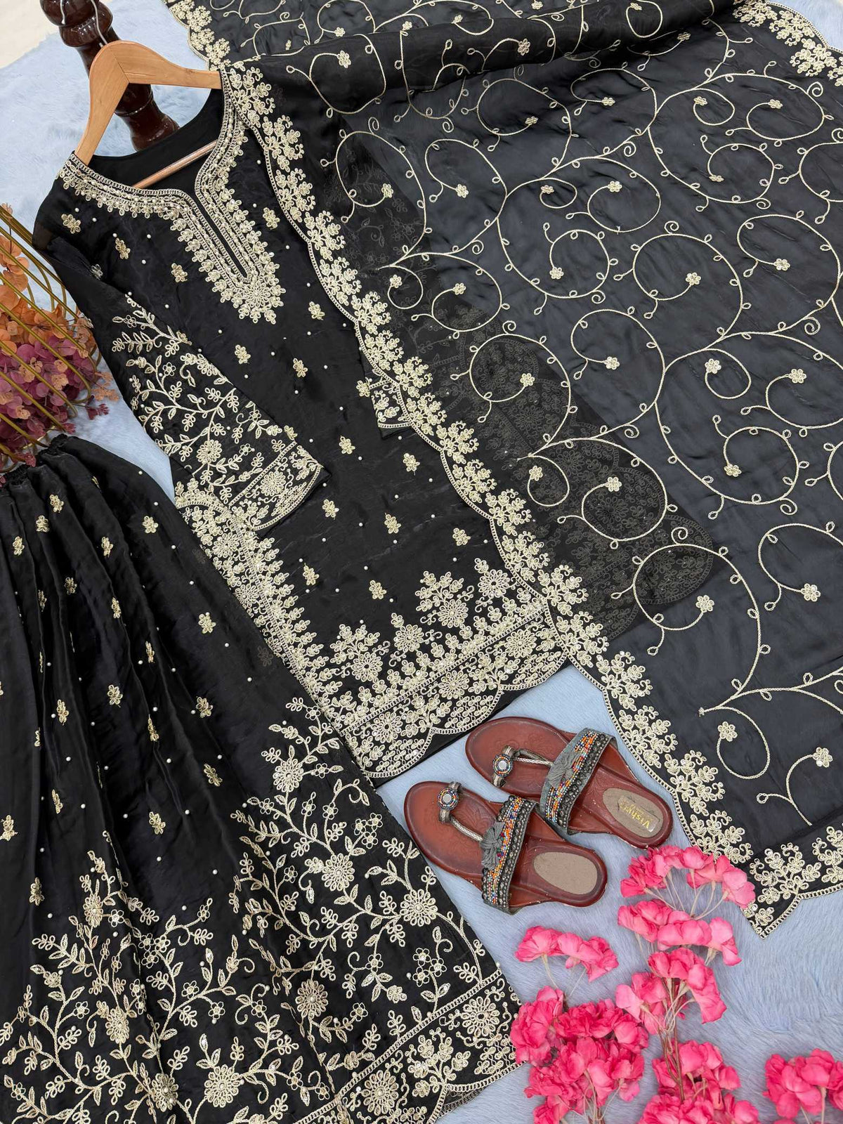 Pure Silk Embroidery Suit