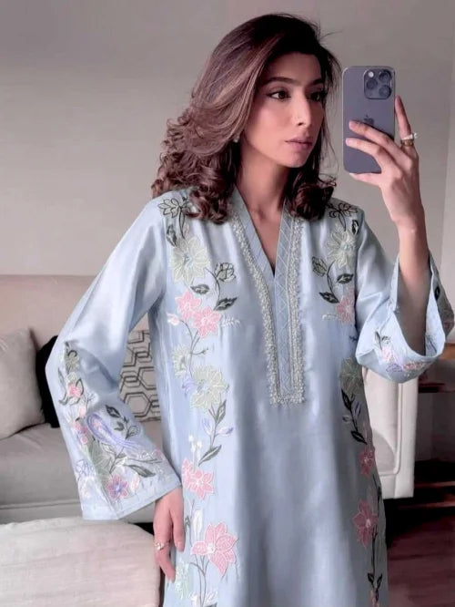 Premium Roman Silk Party Wear Suit