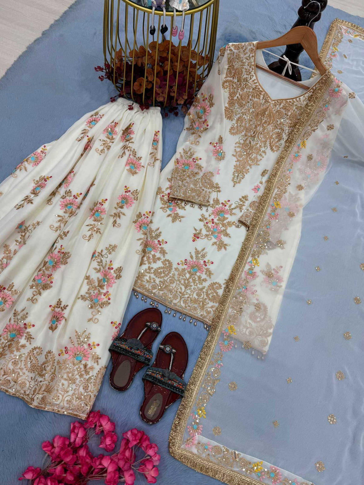 Faux Georgette Ladies Suit