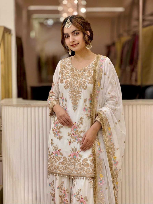 Faux Georgette Ladies Suit