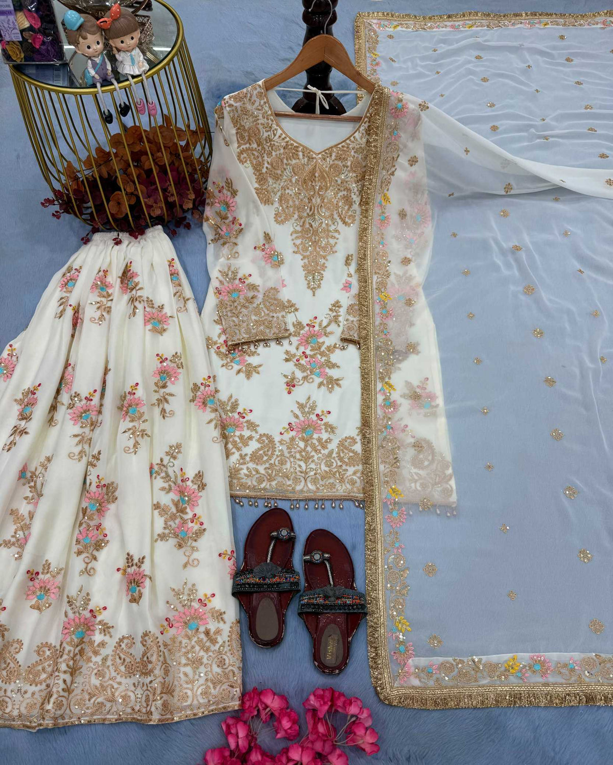 Faux Georgette Ladies Suit