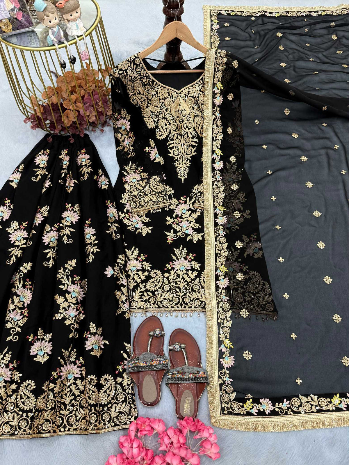 Faux Georgette Ladies Suit