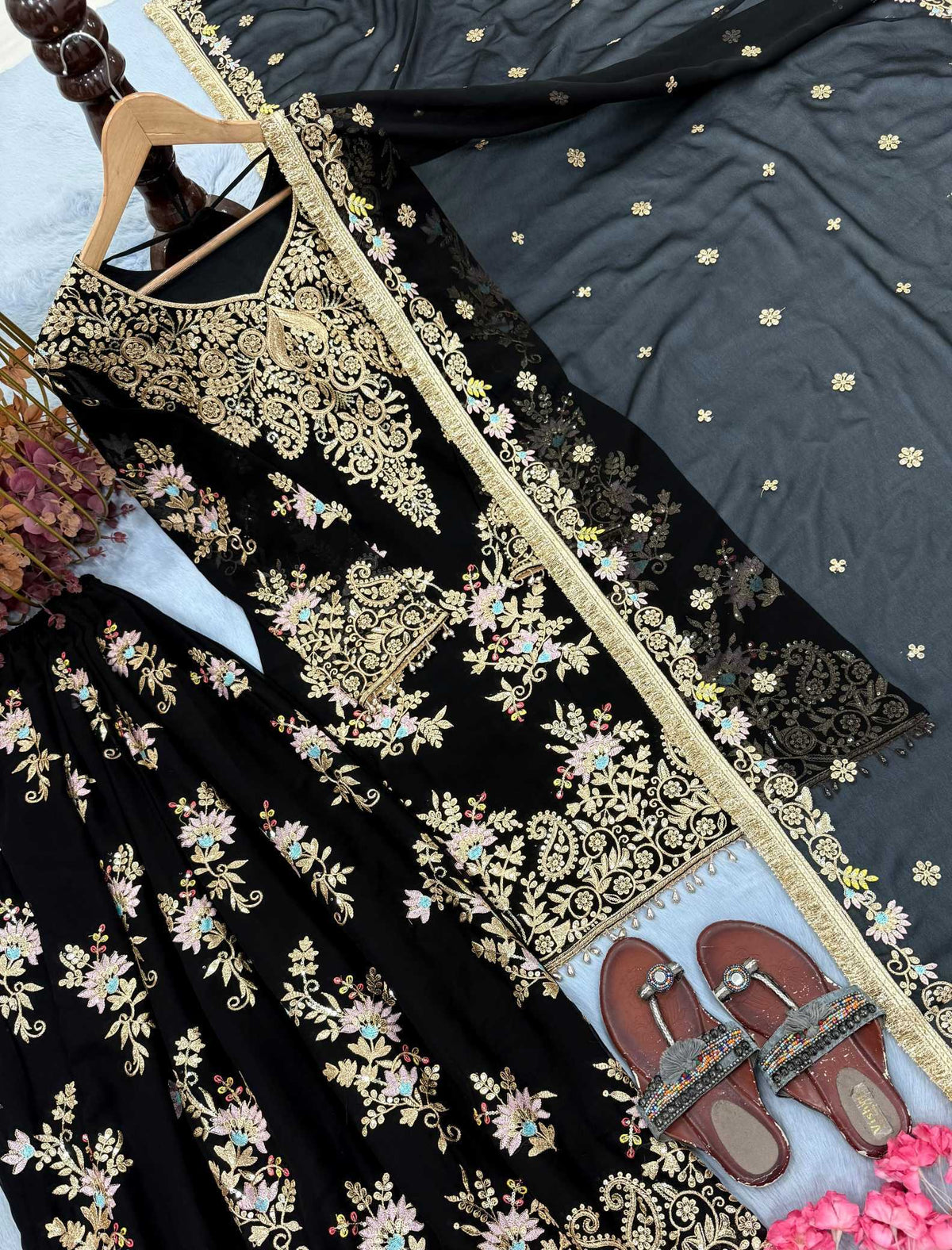 Faux Georgette Ladies Suit