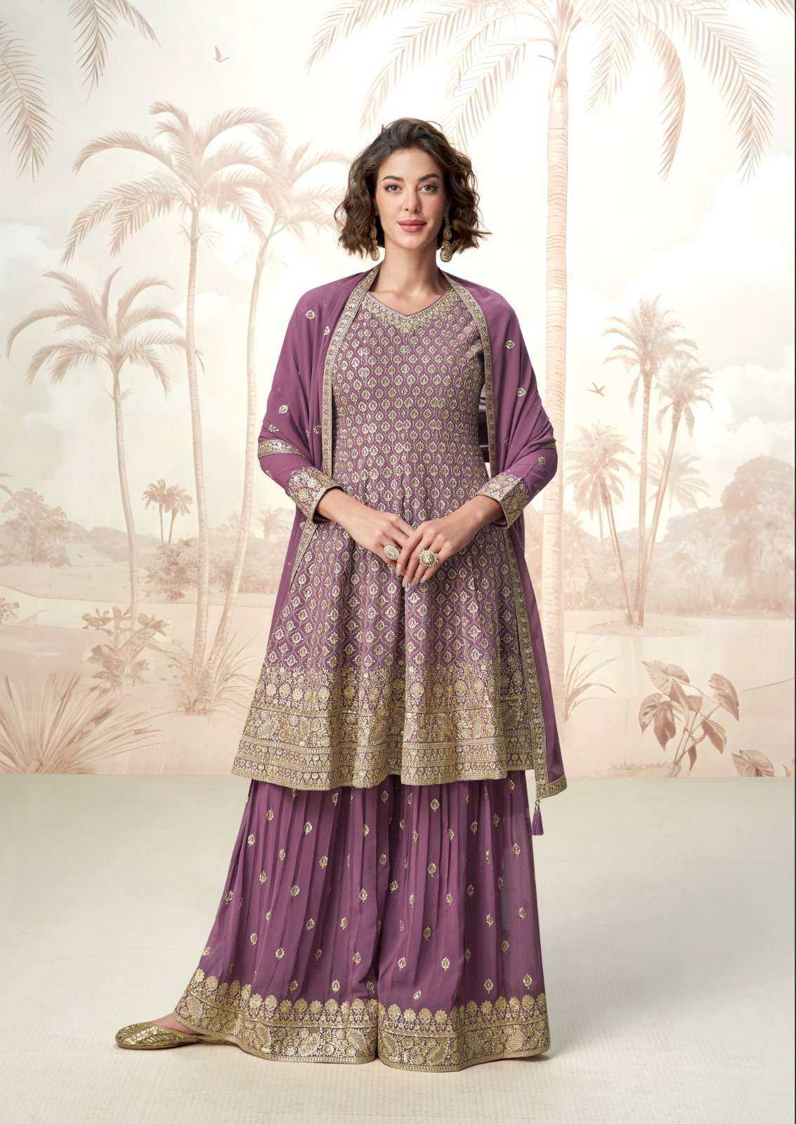 Georgette Palazzo Suit