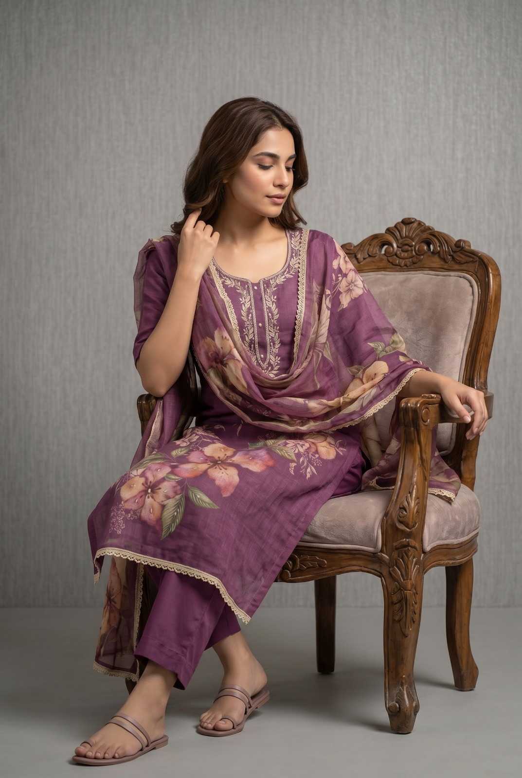Cotton Printed Suit