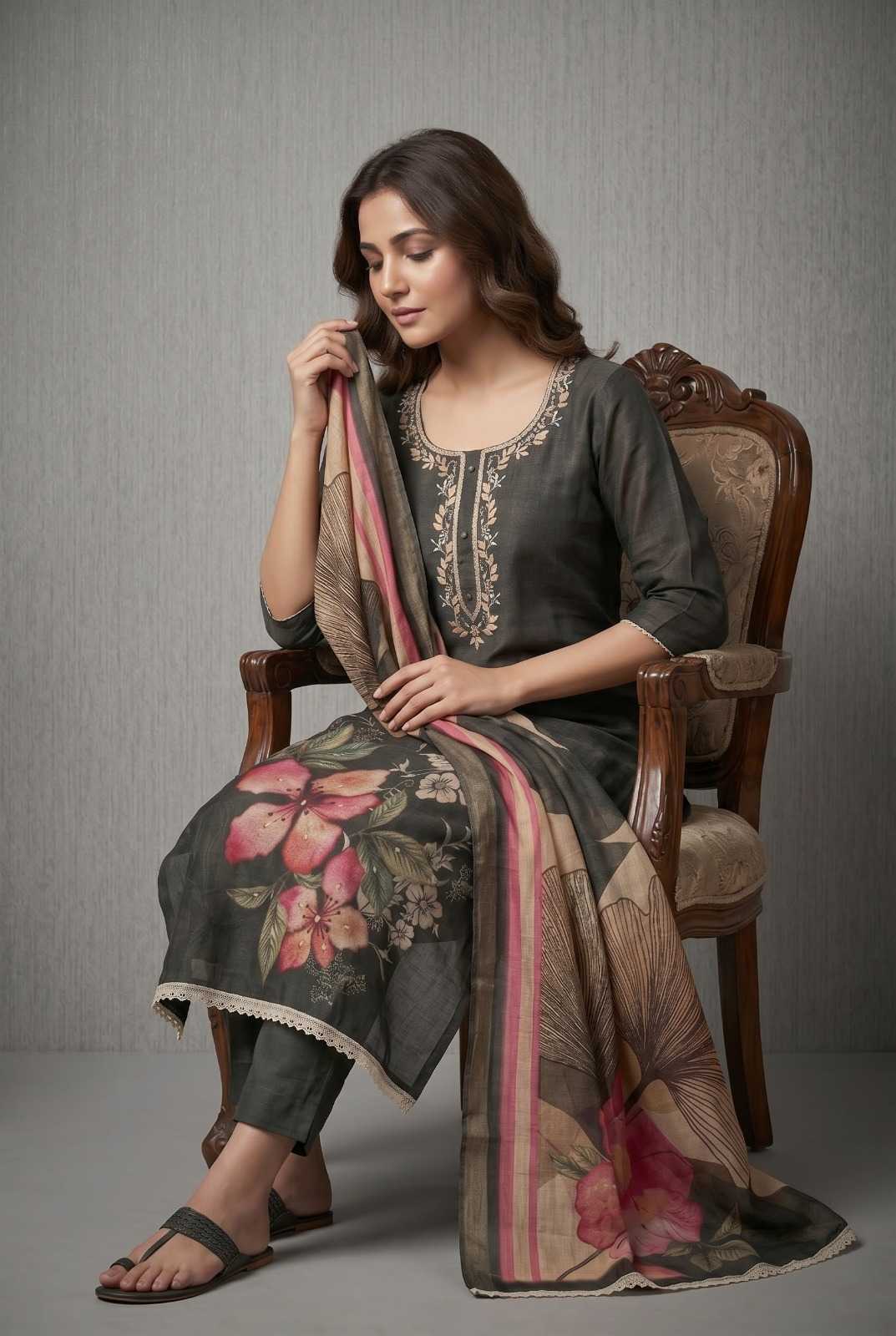 Cotton Printed Suit