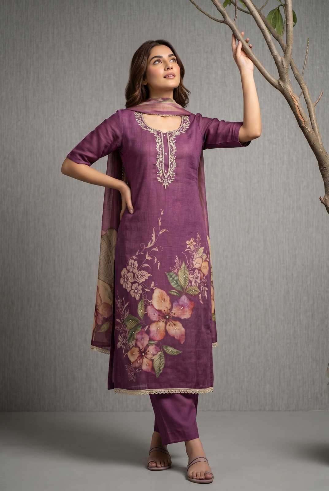 Cotton Printed Suit