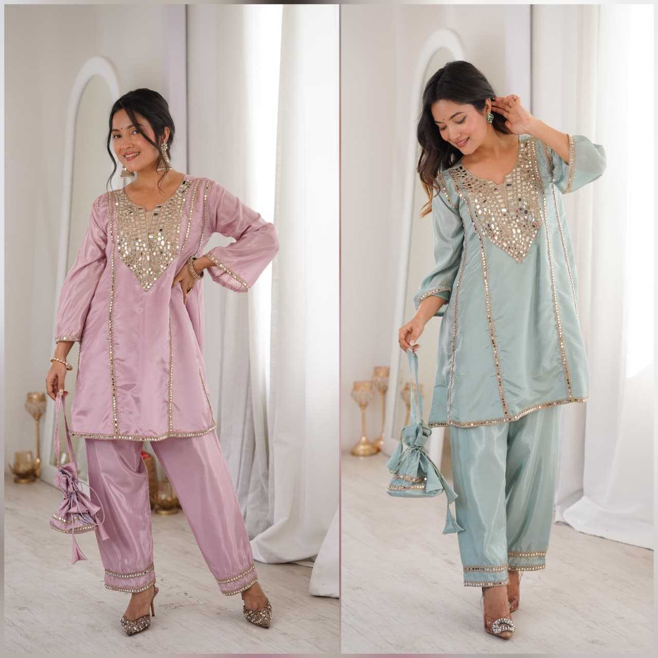 Fancy Mirror Work Kurti