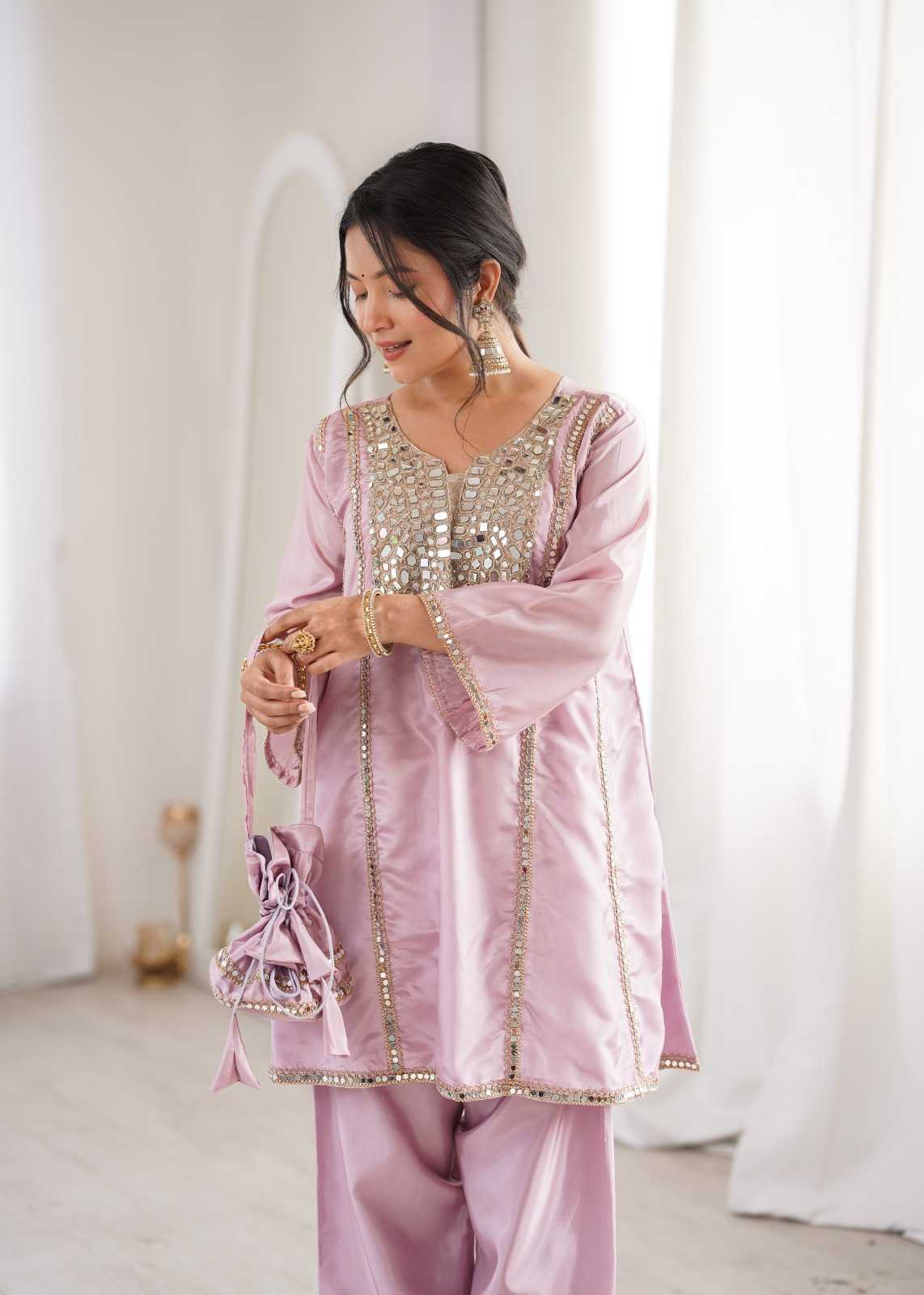 Fancy Mirror Work Kurti