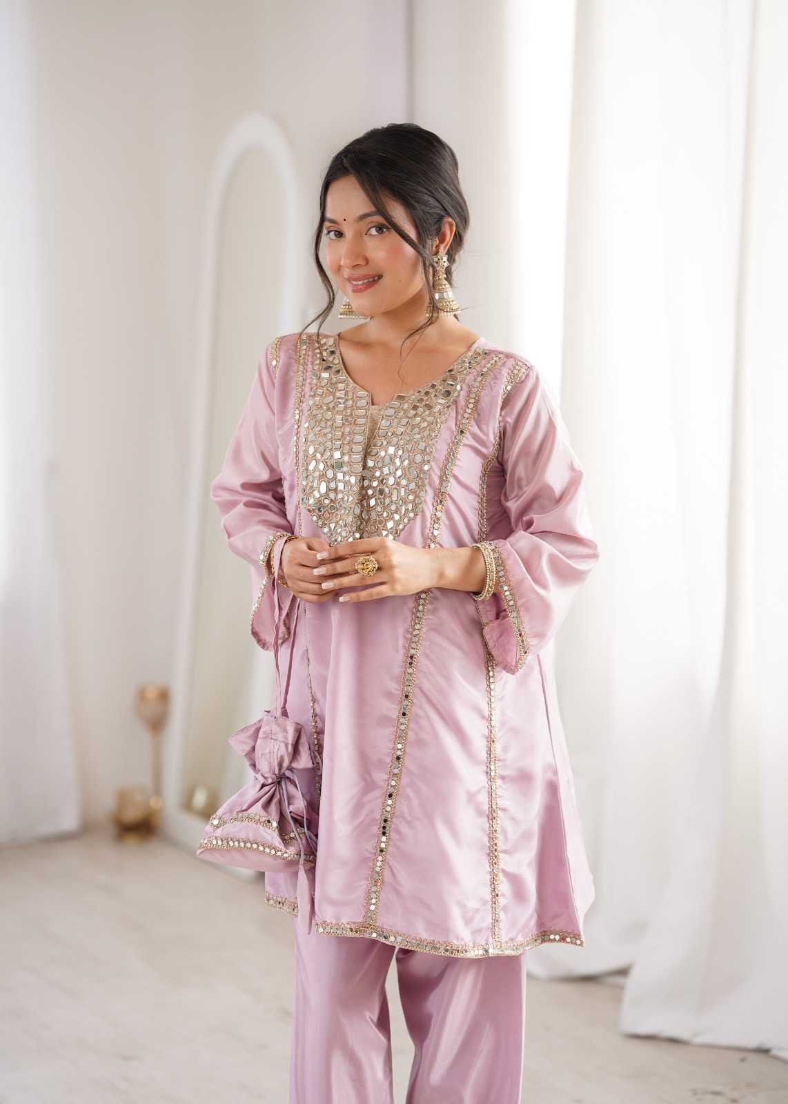 Fancy Mirror Work Kurti
