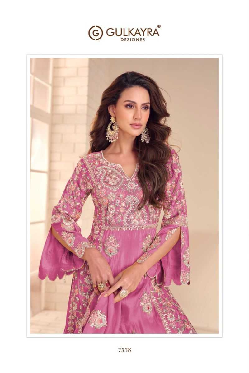 Shimmer Silk Embroidery Suit