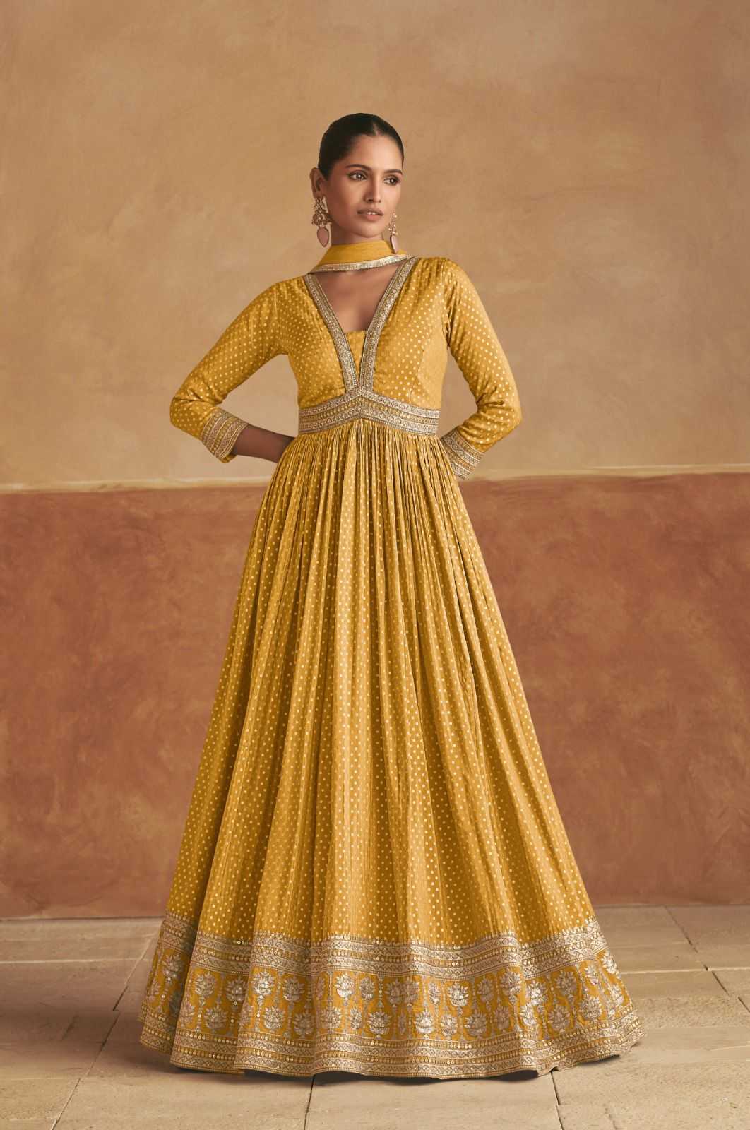 Viscose Embroidery Gown