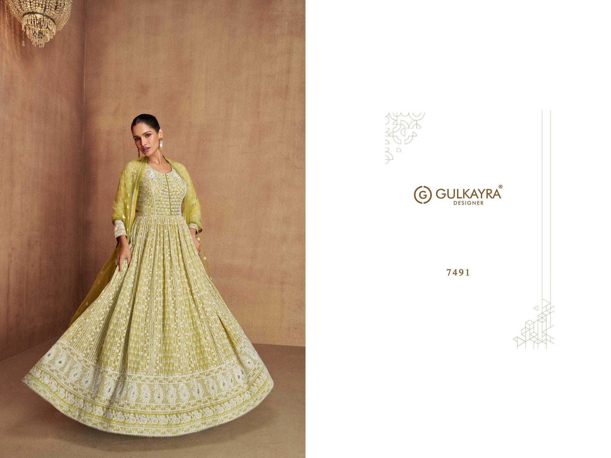 Georgette Embroidery Gown