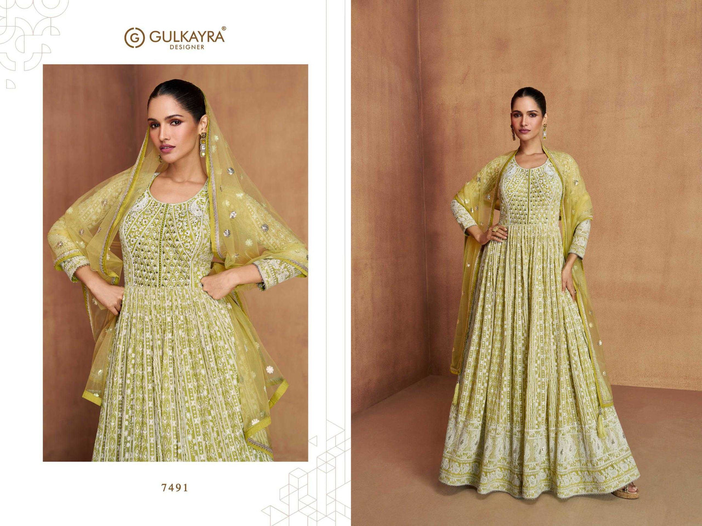 Georgette Embroidery Gown