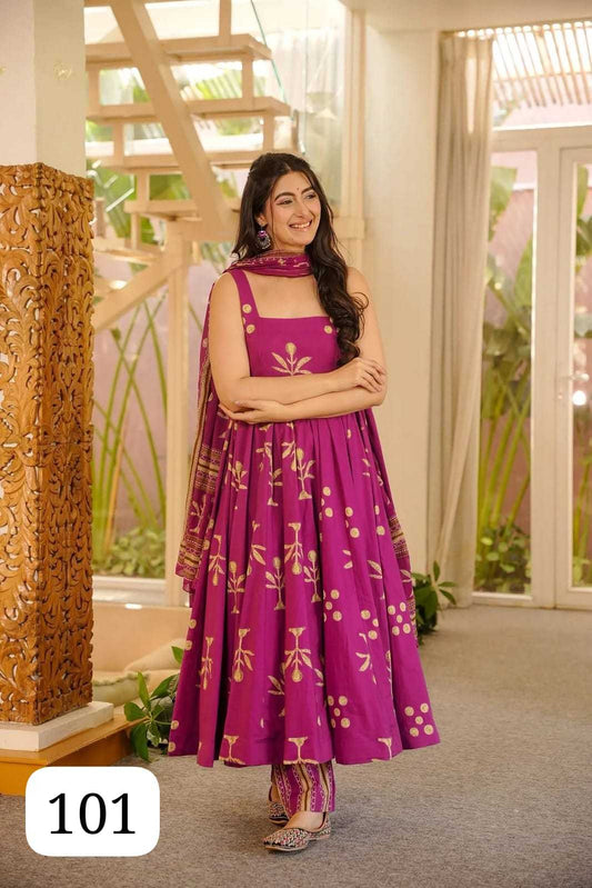 Muslin Printed Gown