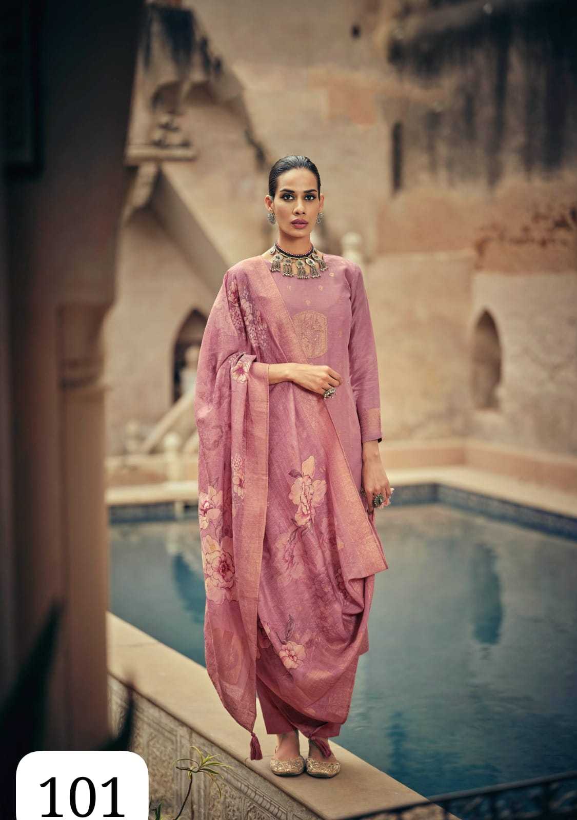 Soft Cotton Silk Printed Suit