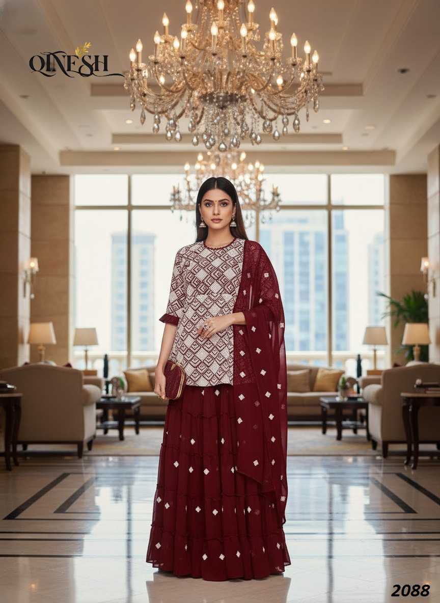 Faux Georgette Embroidery Suit