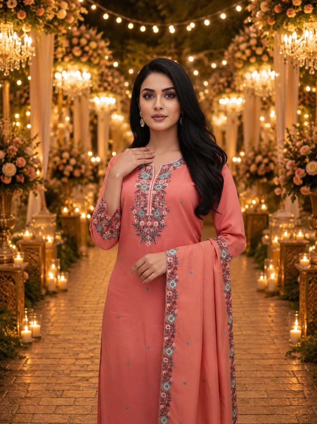 Heavy Roman Silk Designer Saree