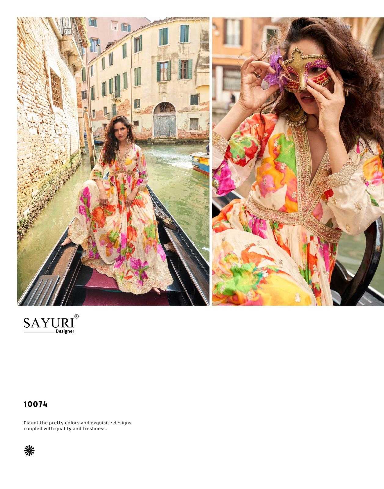 Chinon Silk Embroidery Gown
