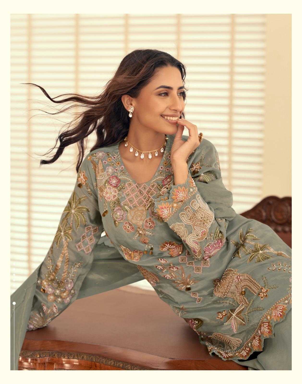 Premium Silk Embroidery Suit
