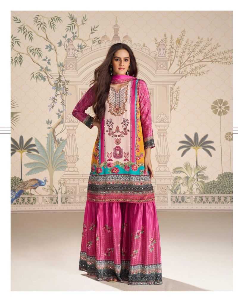 Crepe Silk Embroidery Suit