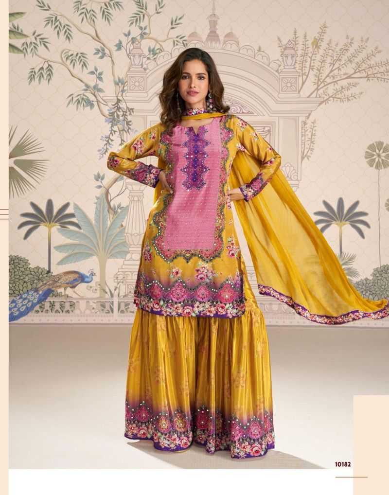Crepe Silk Embroidery Suit