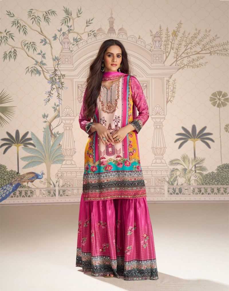 Crepe Silk Embroidery Suit