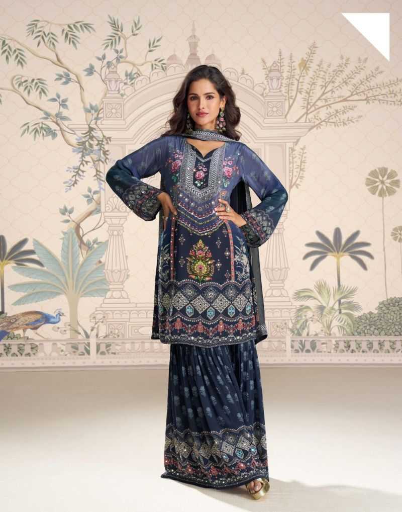 Crepe Silk Embroidery Suit