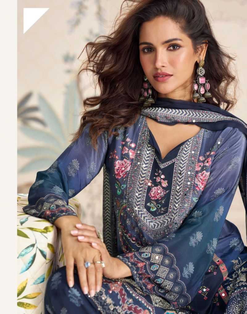 Crepe Silk Embroidery Suit