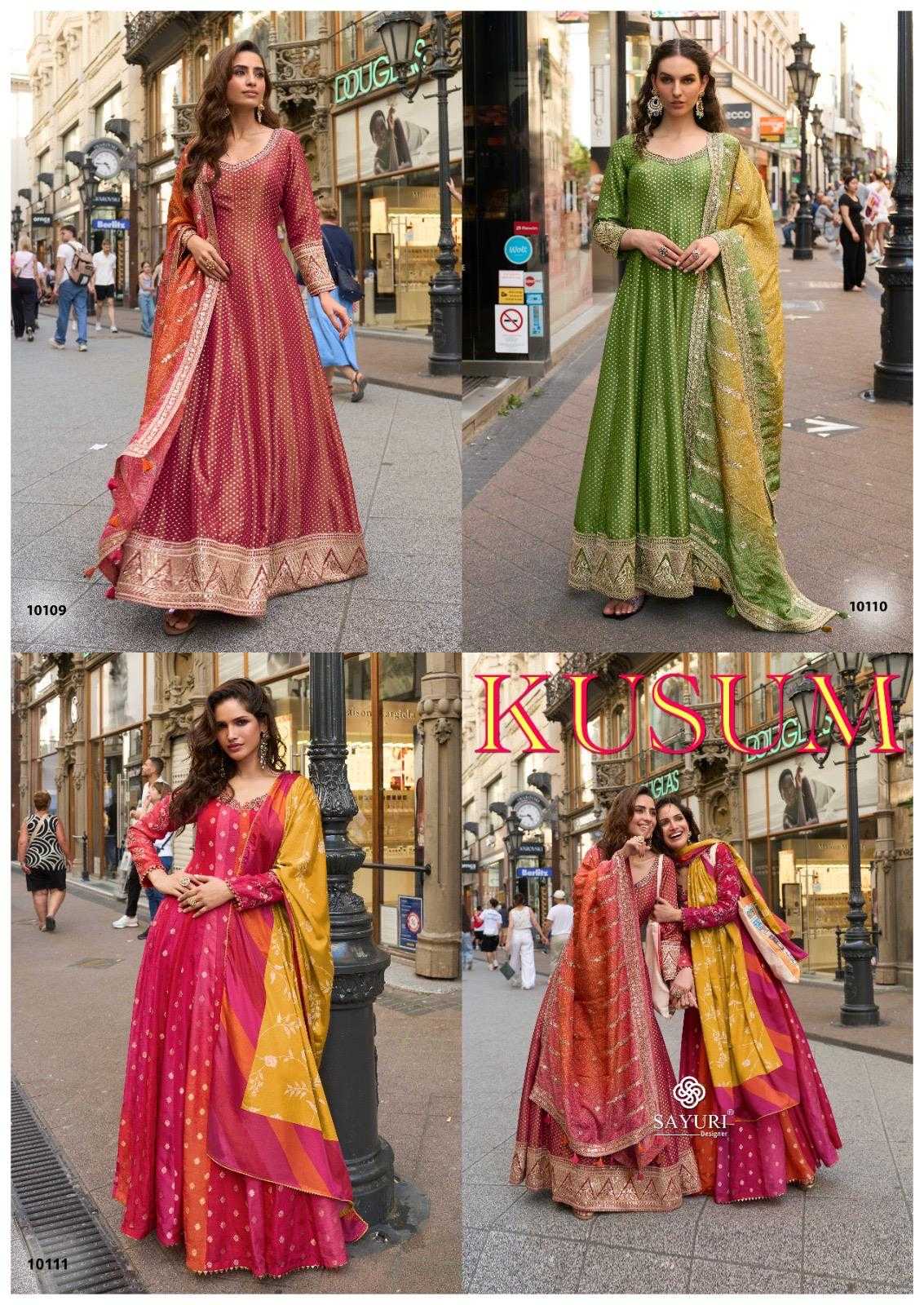Pure Silk Embroidery Gown