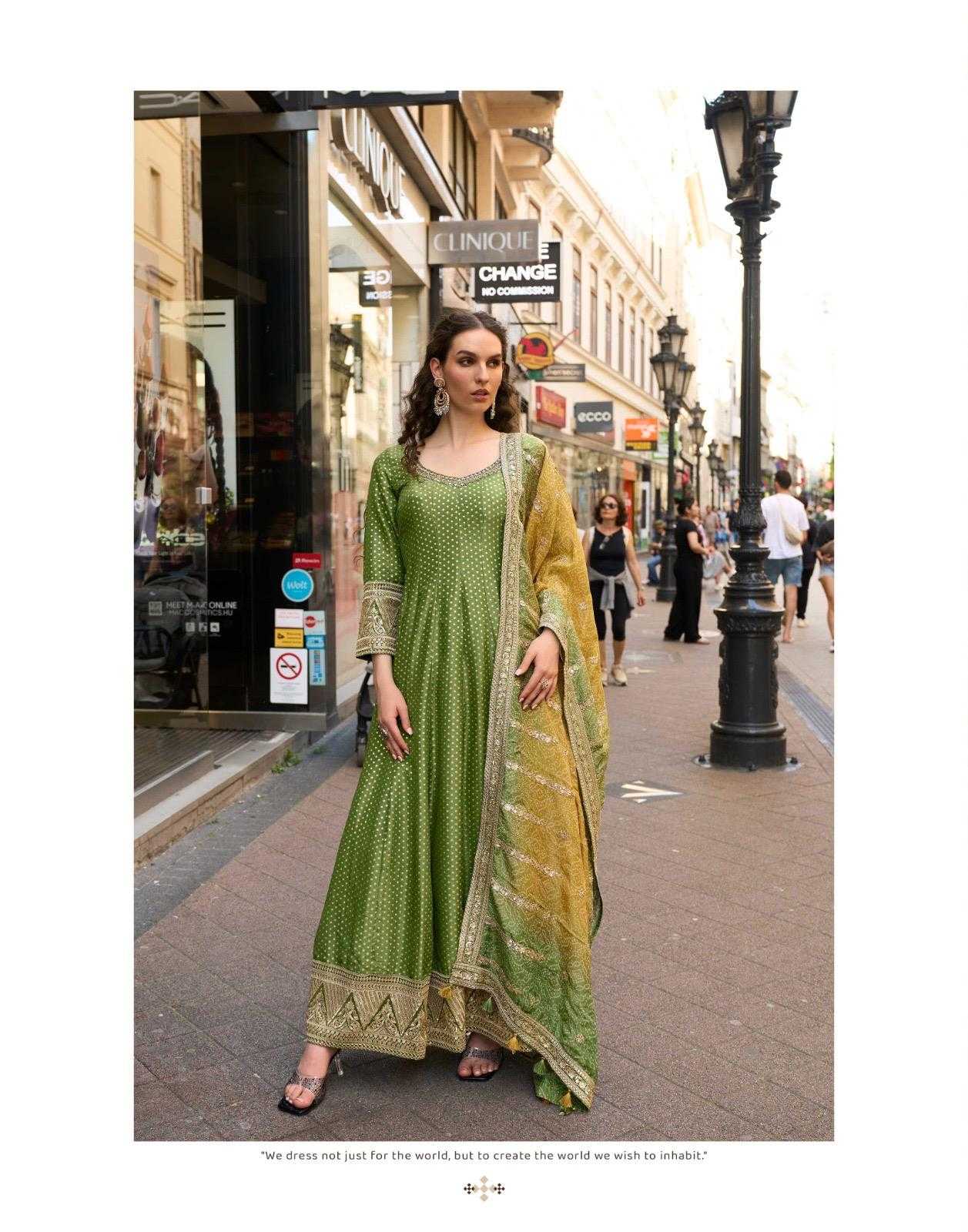 Pure Silk Embroidery Gown