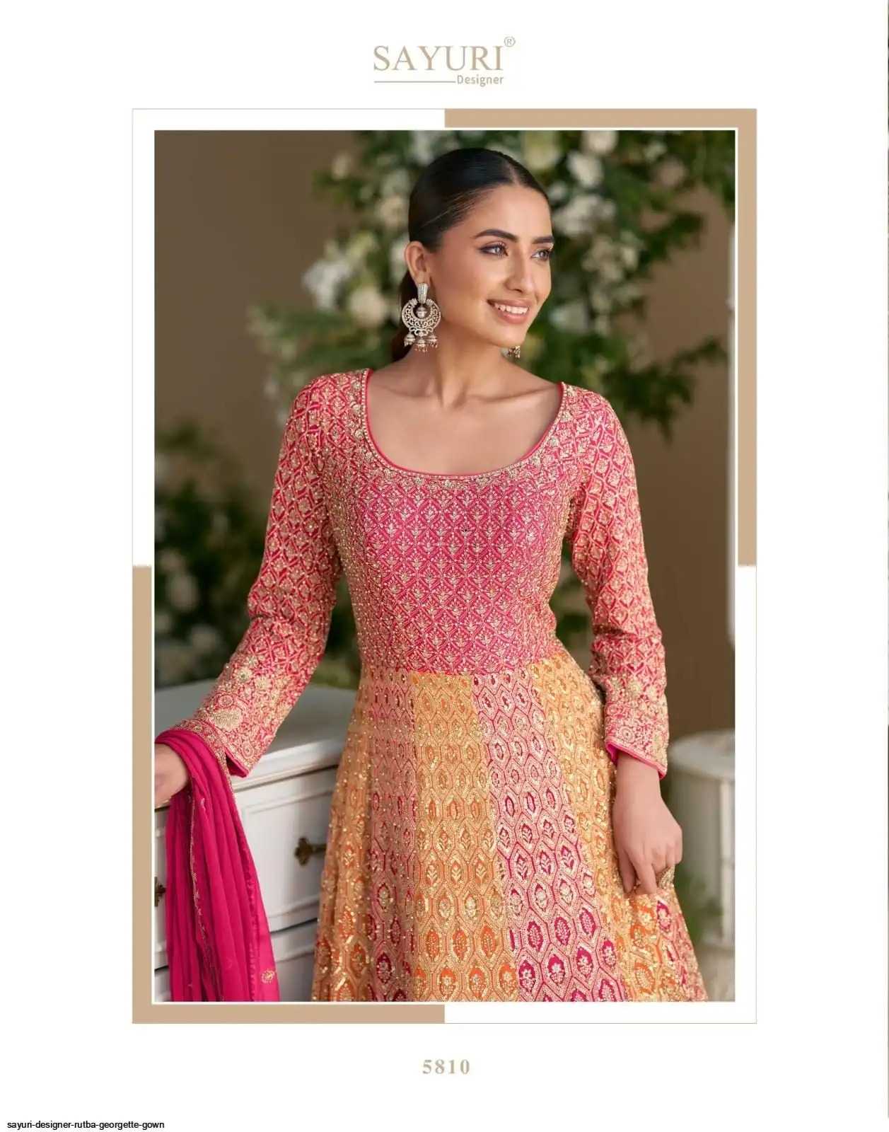 Georgette Embroidery Gown