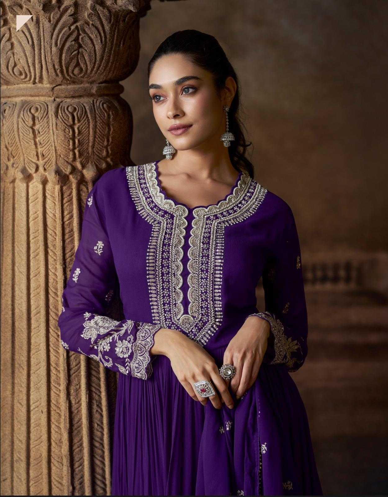 Georgette Embroidery Gown