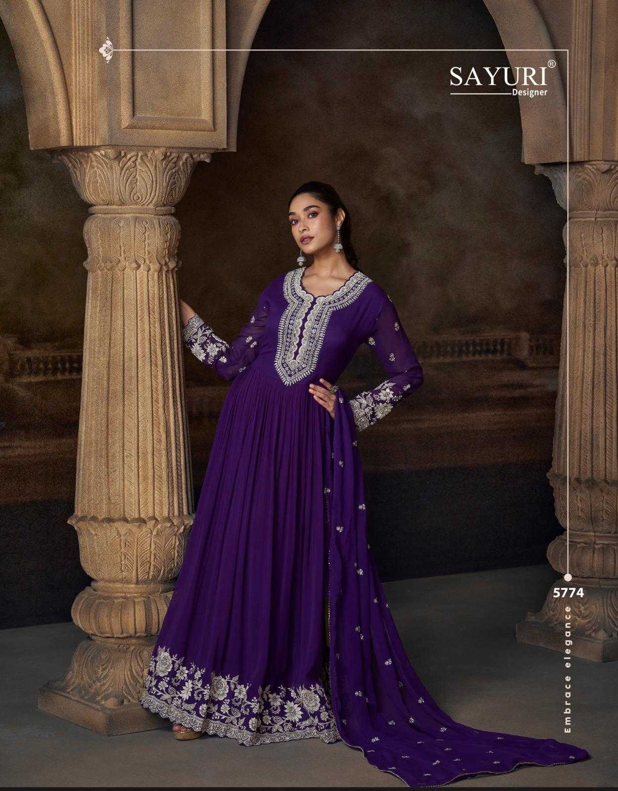 Georgette Embroidery Gown