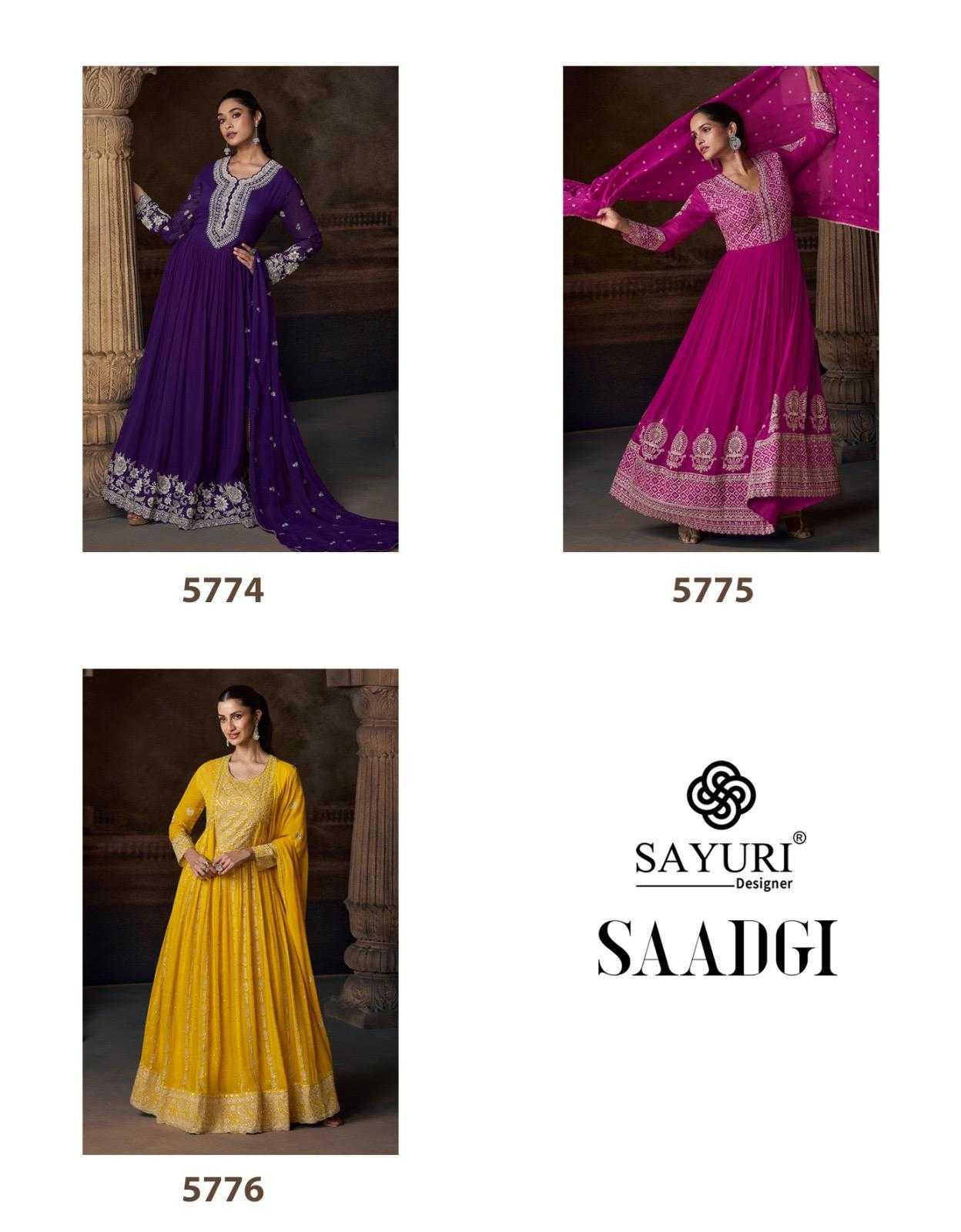 Georgette Embroidery Gown