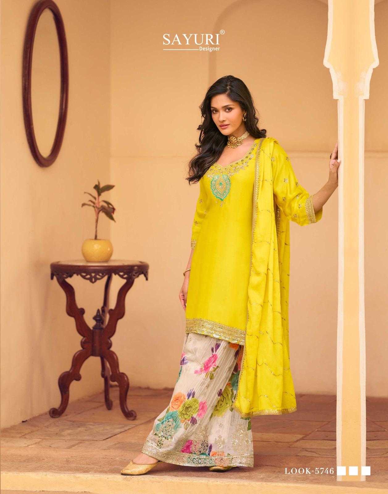 Chinon Silk Embroidery Suit