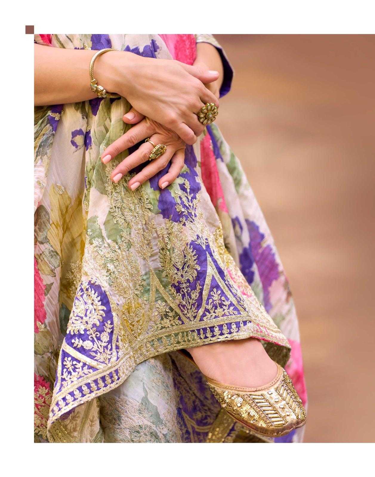 Chinon Silk Sharara Salwar Suit