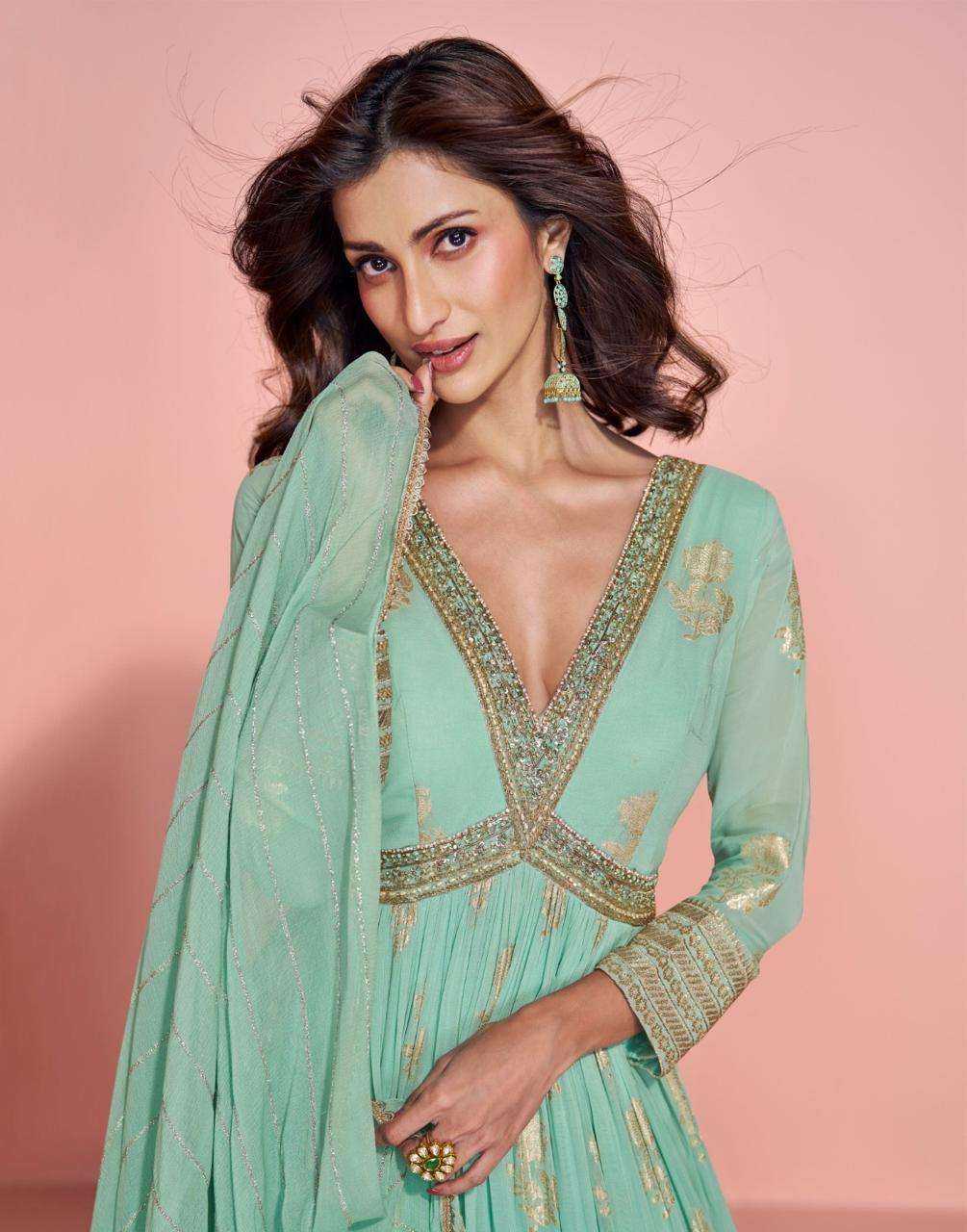Viscose Embroidery Gown