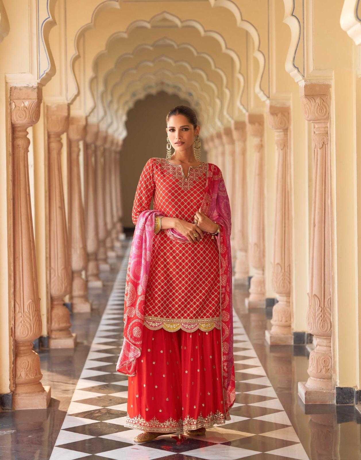 Premium Silk Embroidery Suit