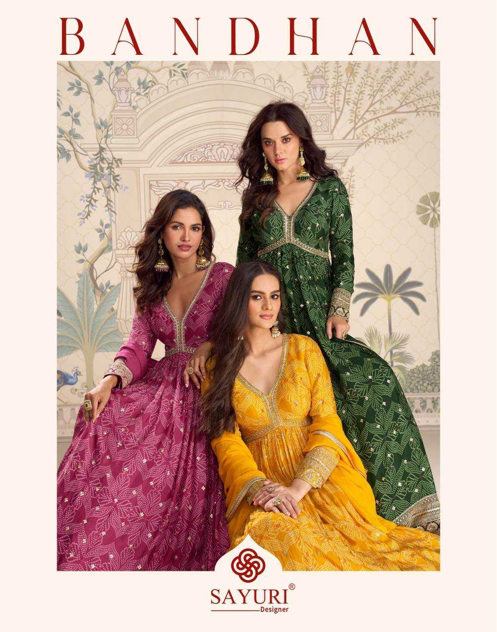 Chinon Silk Embroidery Gown