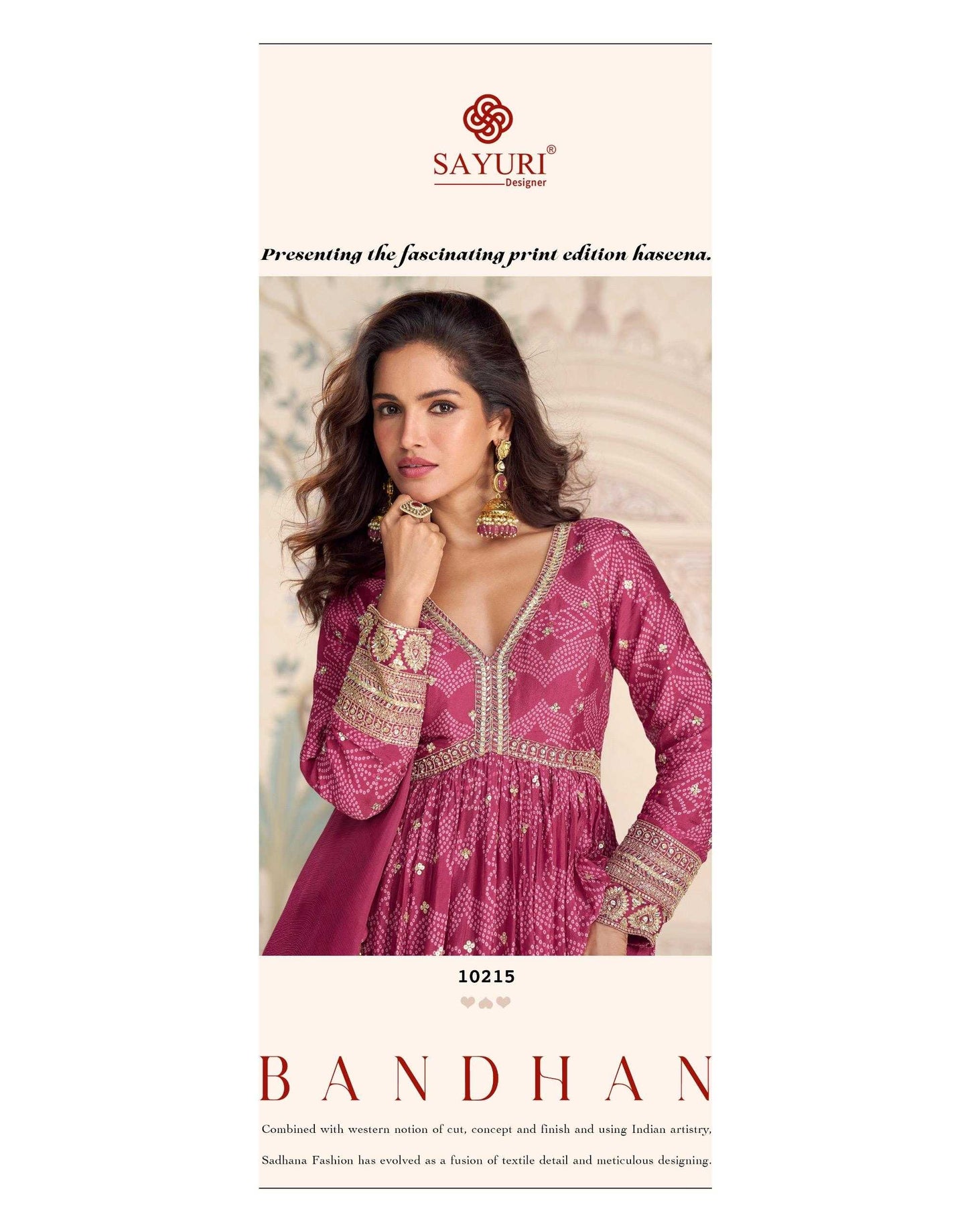 Chinon Silk Embroidery Gown