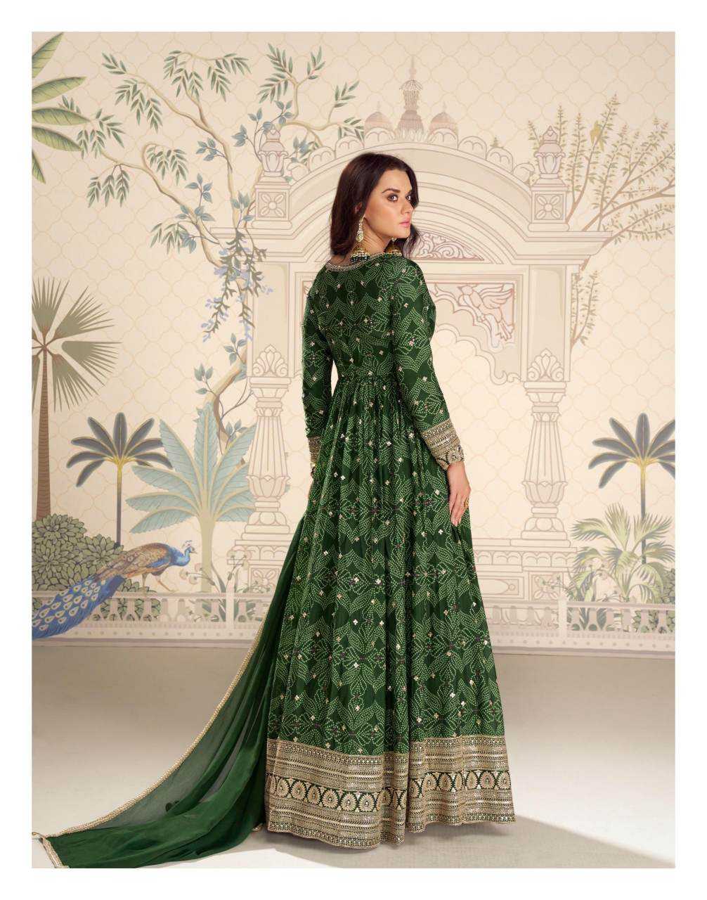 Chinon Silk Embroidery Gown