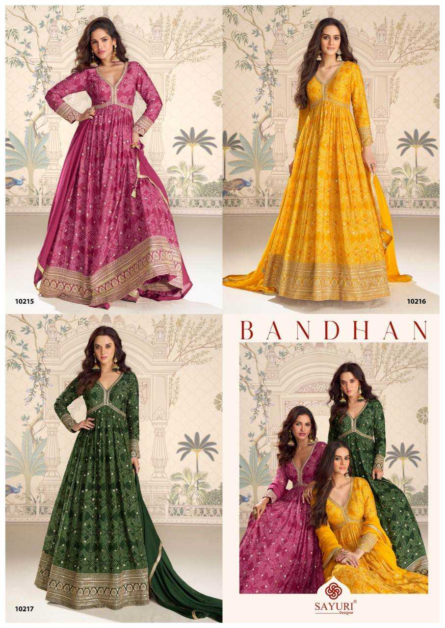 Chinon Silk Embroidery Gown