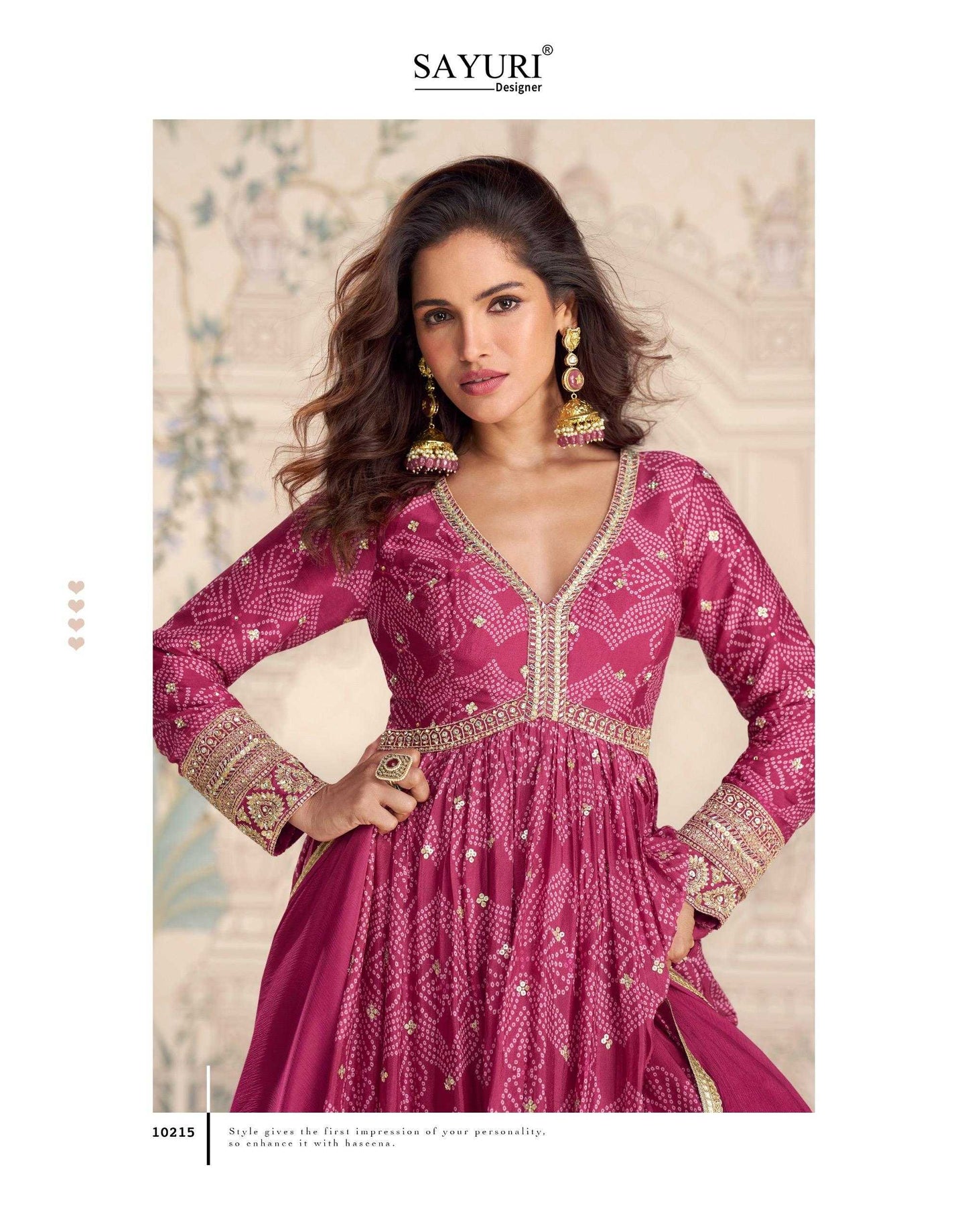 Chinon Silk Embroidery Gown