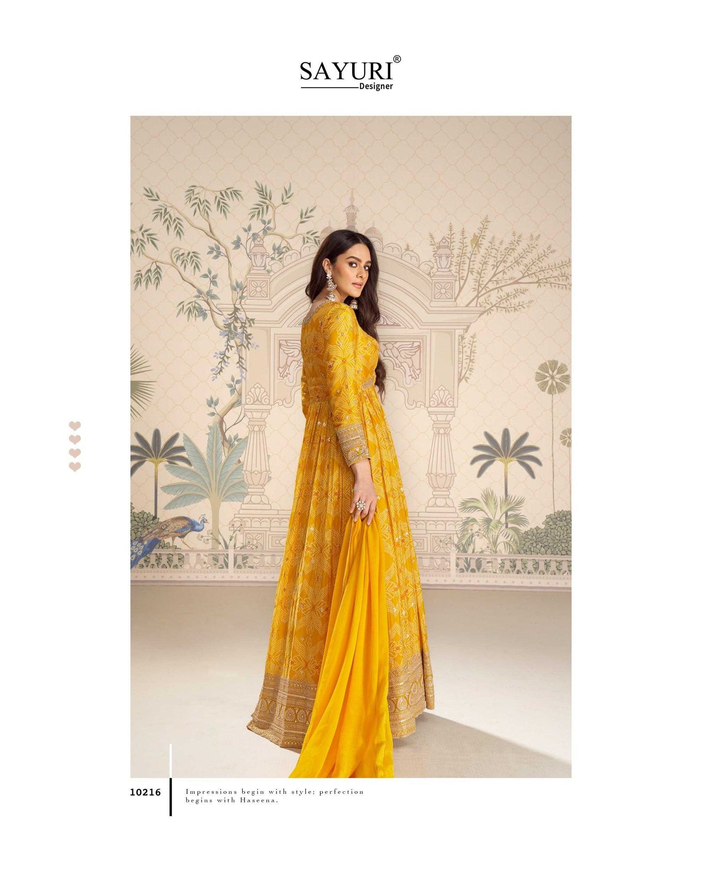 Chinon Silk Embroidery Gown