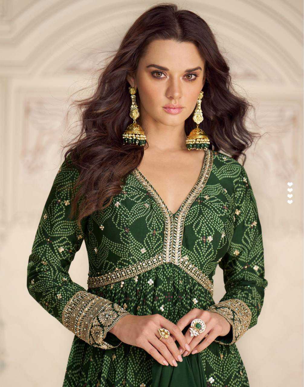 Chinon Silk Embroidery Gown