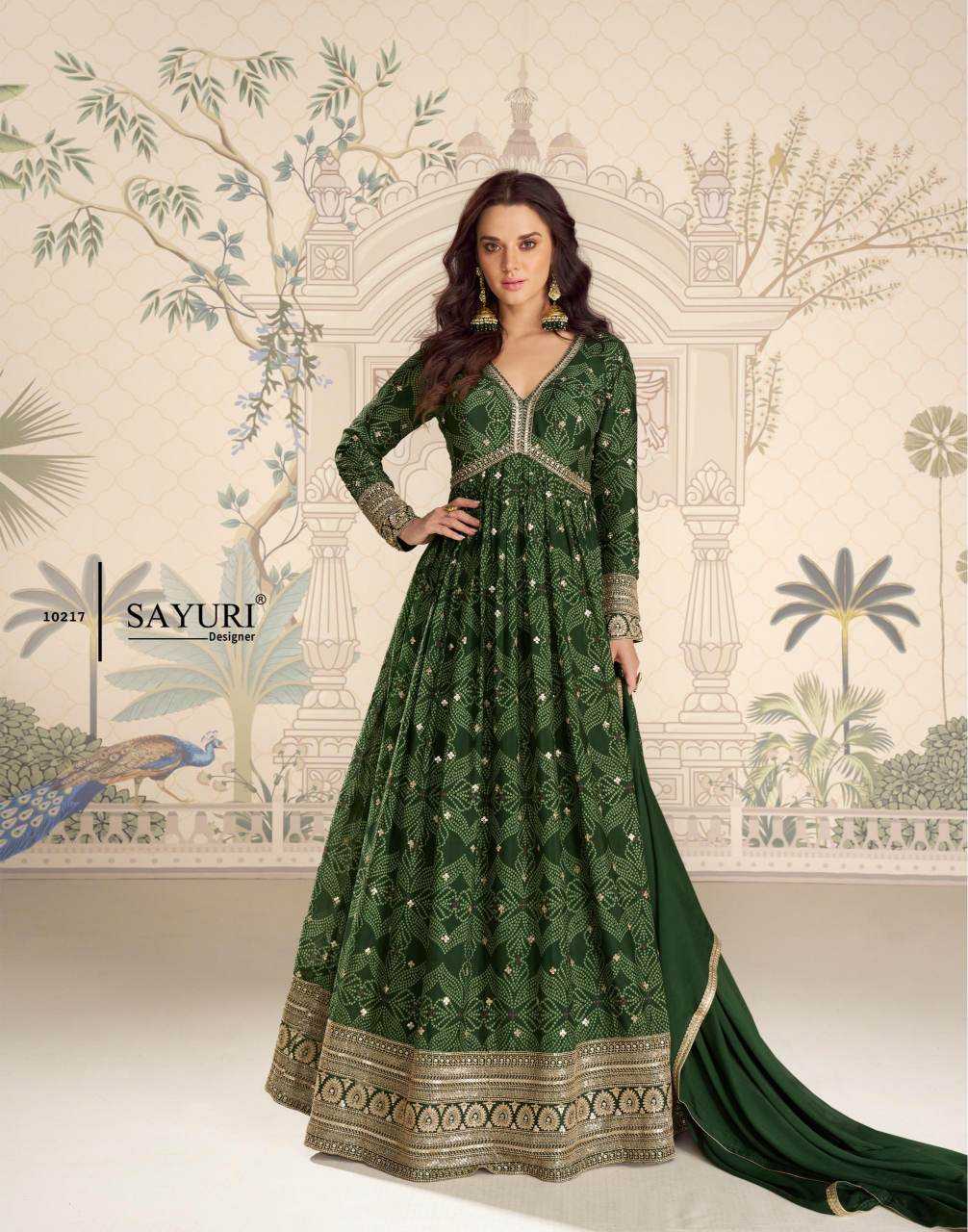 Chinon Silk Embroidery Gown