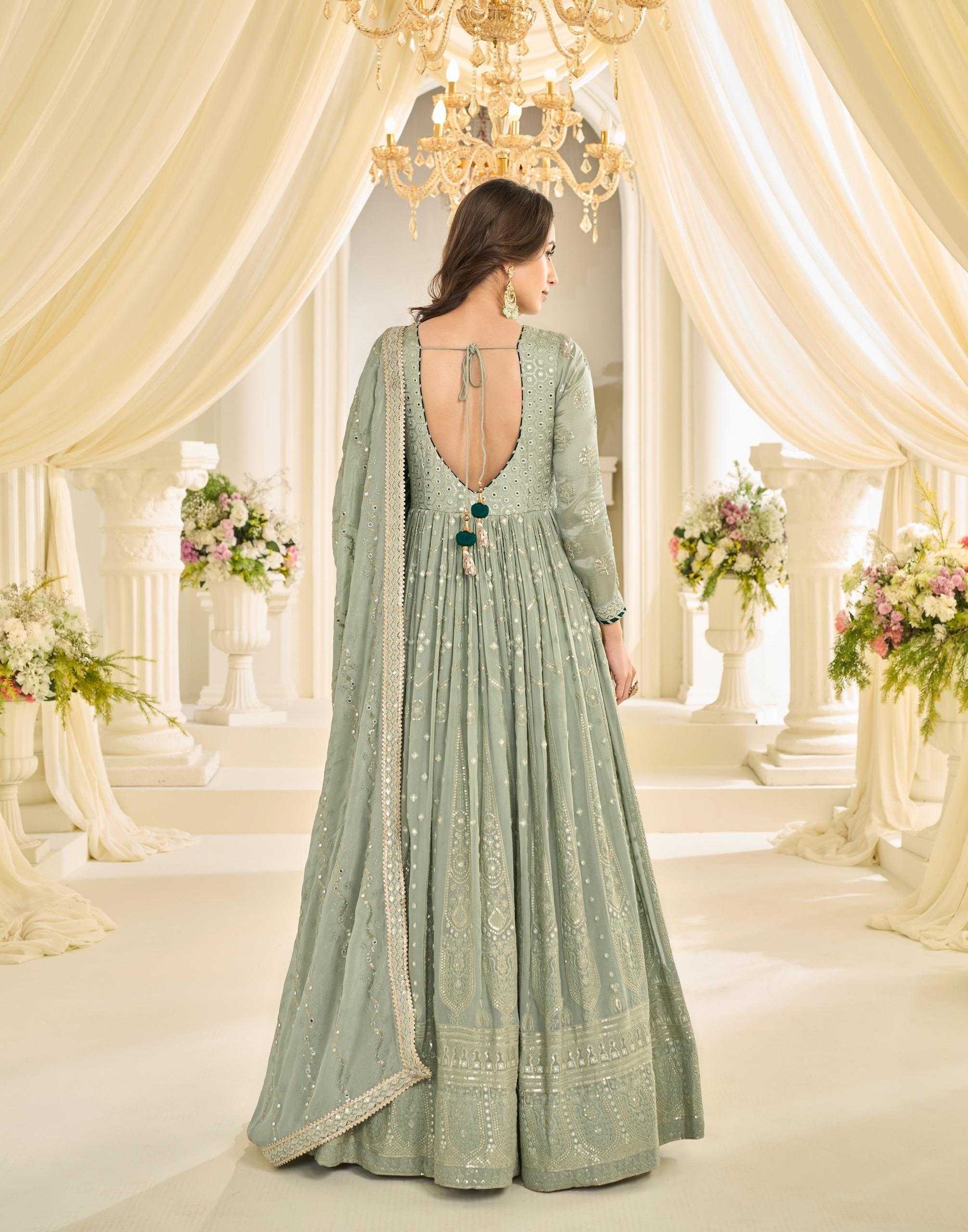 Georgette Embroidery Gown