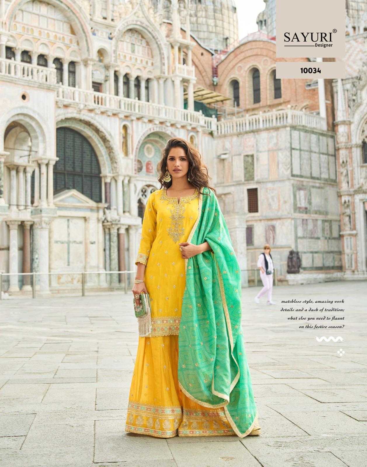 Shimmer Silk Embroidery Suit
